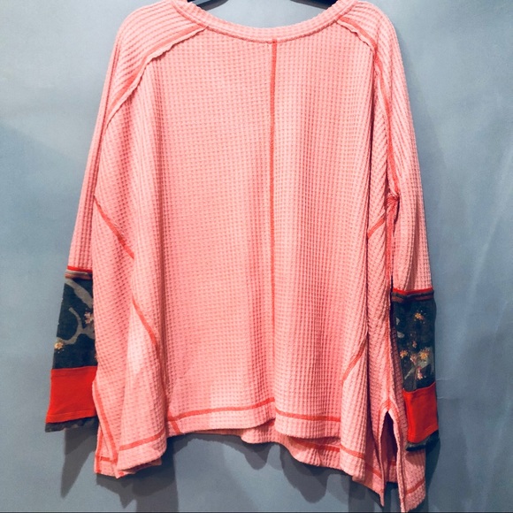 FREE PEOPLE Leopard accents thermal Top NWT - Picture 6 of 7